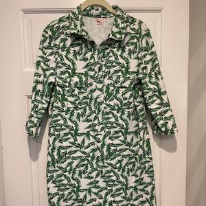 Persifor Green Leaf Comfortable Shirt Dress